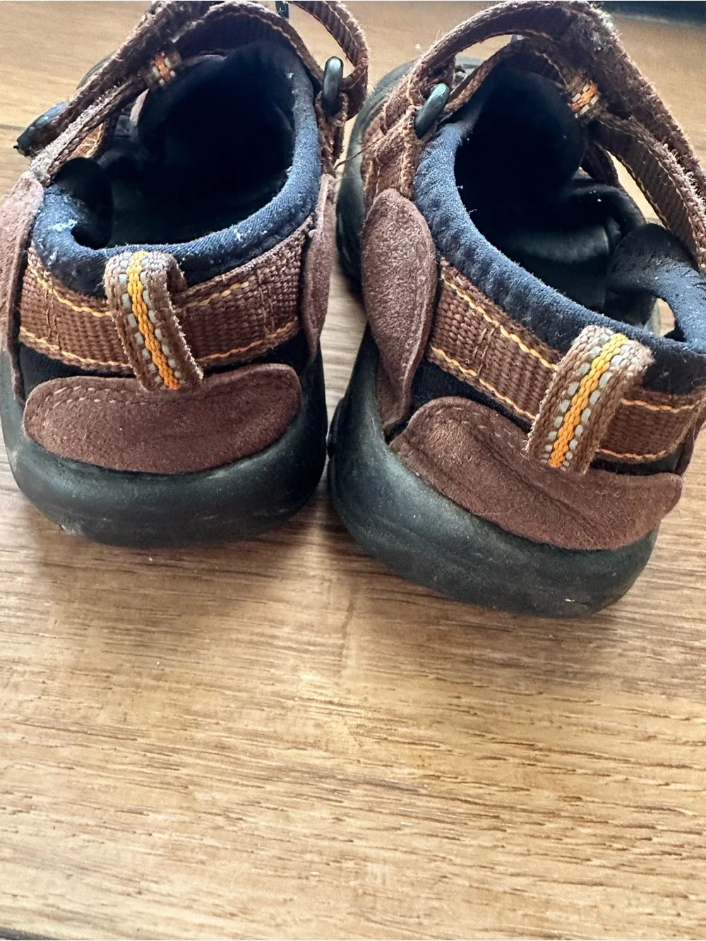 Keen Brown and Black Kids Closed-Toe Sandals